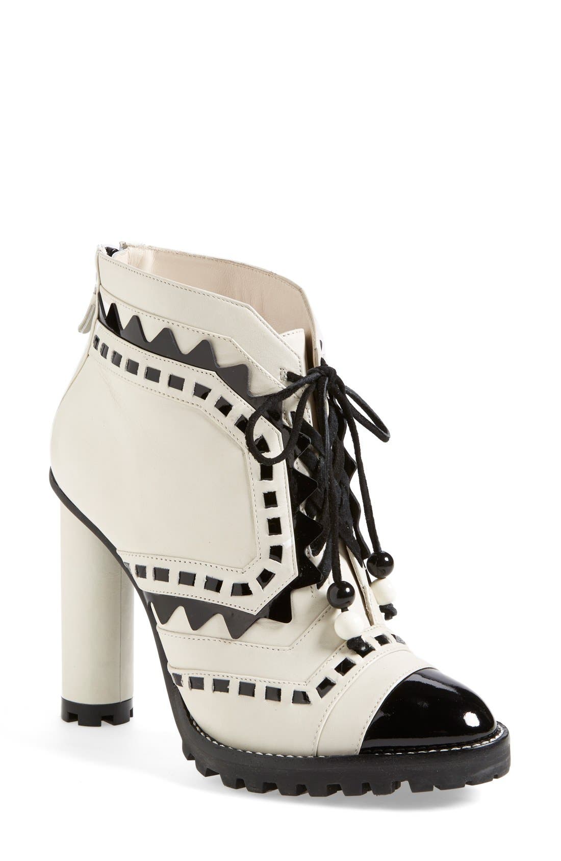 'Riko' Leather Boot, Main, color, WINTER WHITE