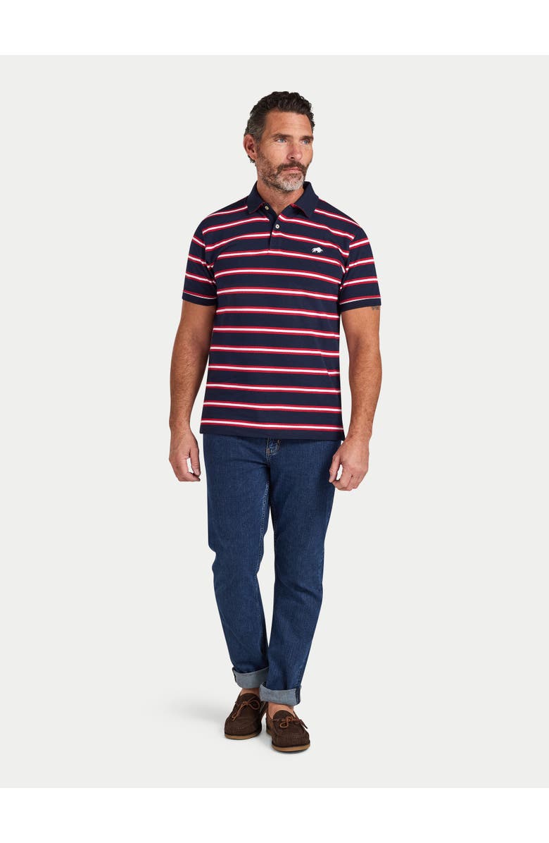 Raging Bull Triple Stripe Pique Polo Shirt, Alternate, color, Red