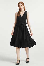 ModCloth Instant Energy Sleeveless Faux Wrap Knit Dress