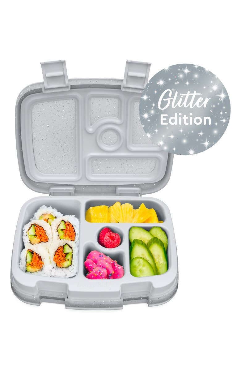 BENTGO Kids' Prints Lunch Box - Dots, Alternate, color, Grey Silver