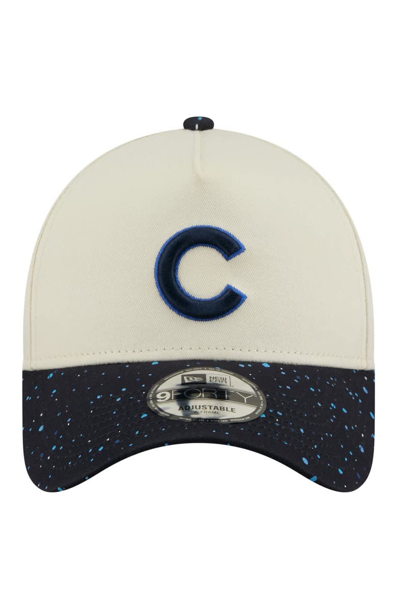 New Era Men's New Era Cream Chicago Cubs Speckle A-Frame 9FORTY Adjustable Hat, Alternate, color, Cream