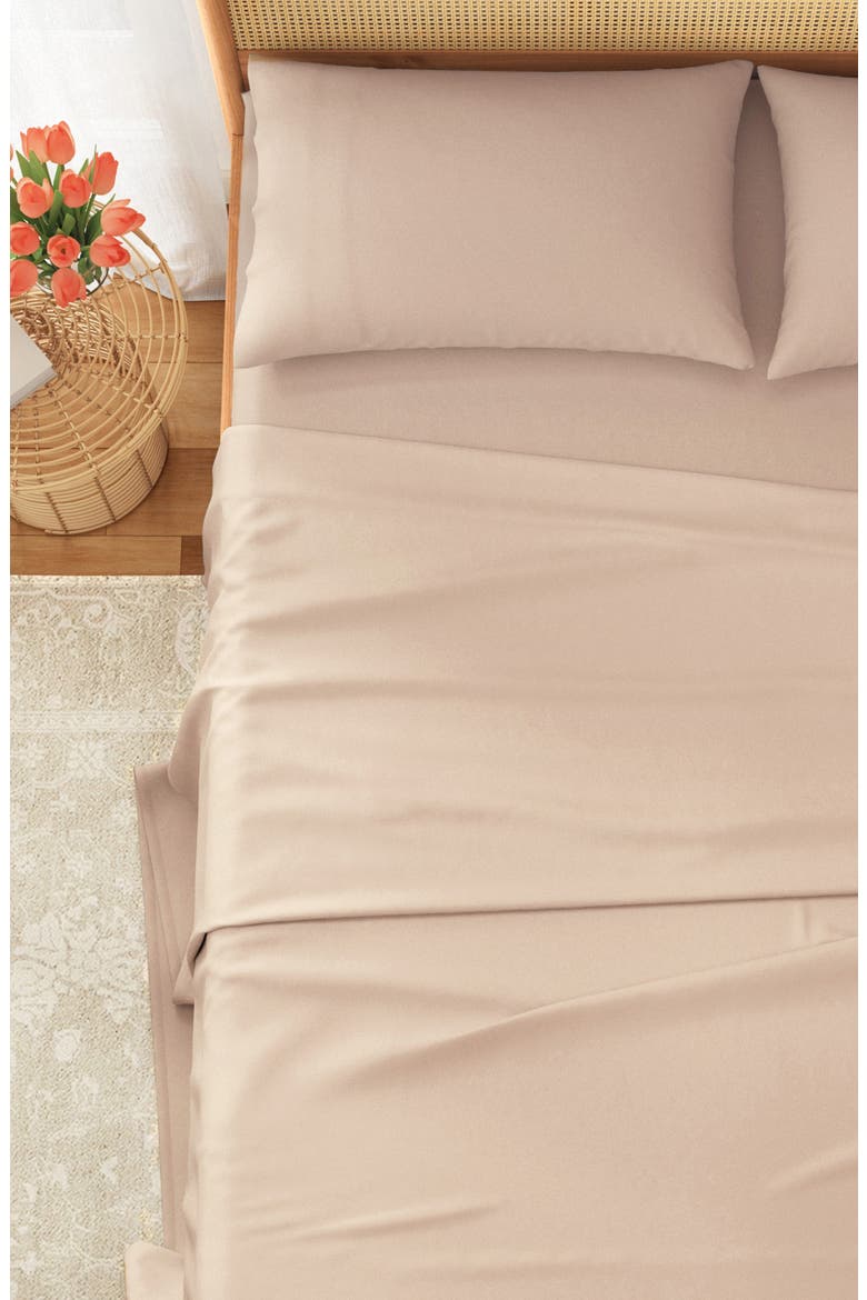 Prewashed Microfiber Sheet Set, Alternate, color, DUSTY ROSE