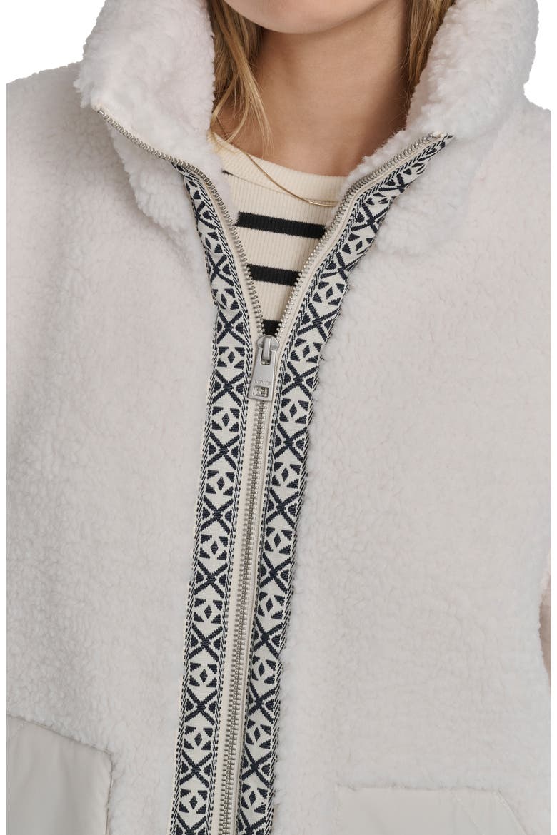 Faux Shearling Full Zip Jacket, Alternate, color, ALMOND