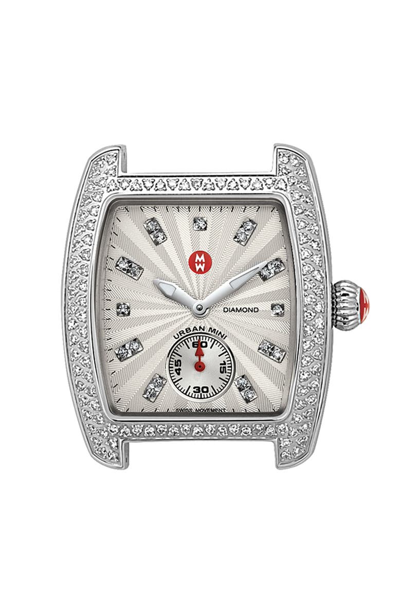MICHELE 'Urban Mini Diamond' Diamond Dial Watch Case, 29mm x 30mm, Main, color, 