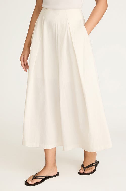 Rebecca Taylor Linen Cotton Ottoman Skirt In Off White