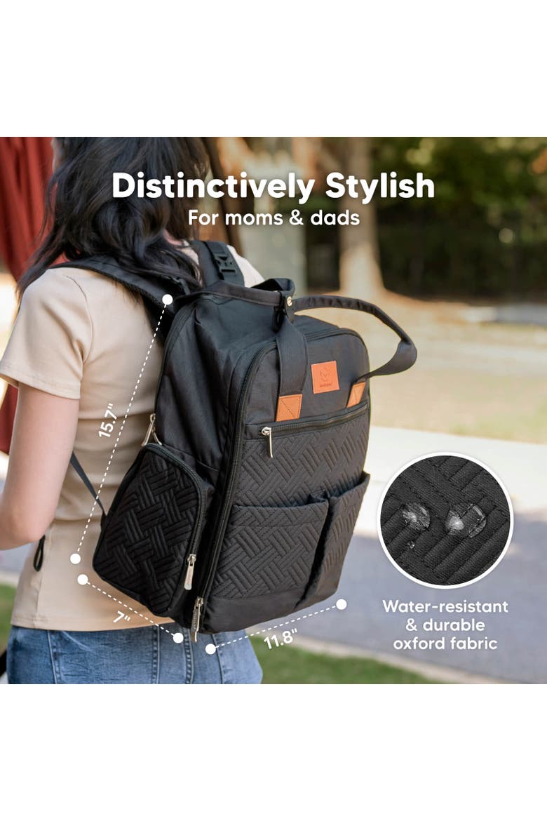 Bree Diaper Backpack, Alternate, color, Charcoal