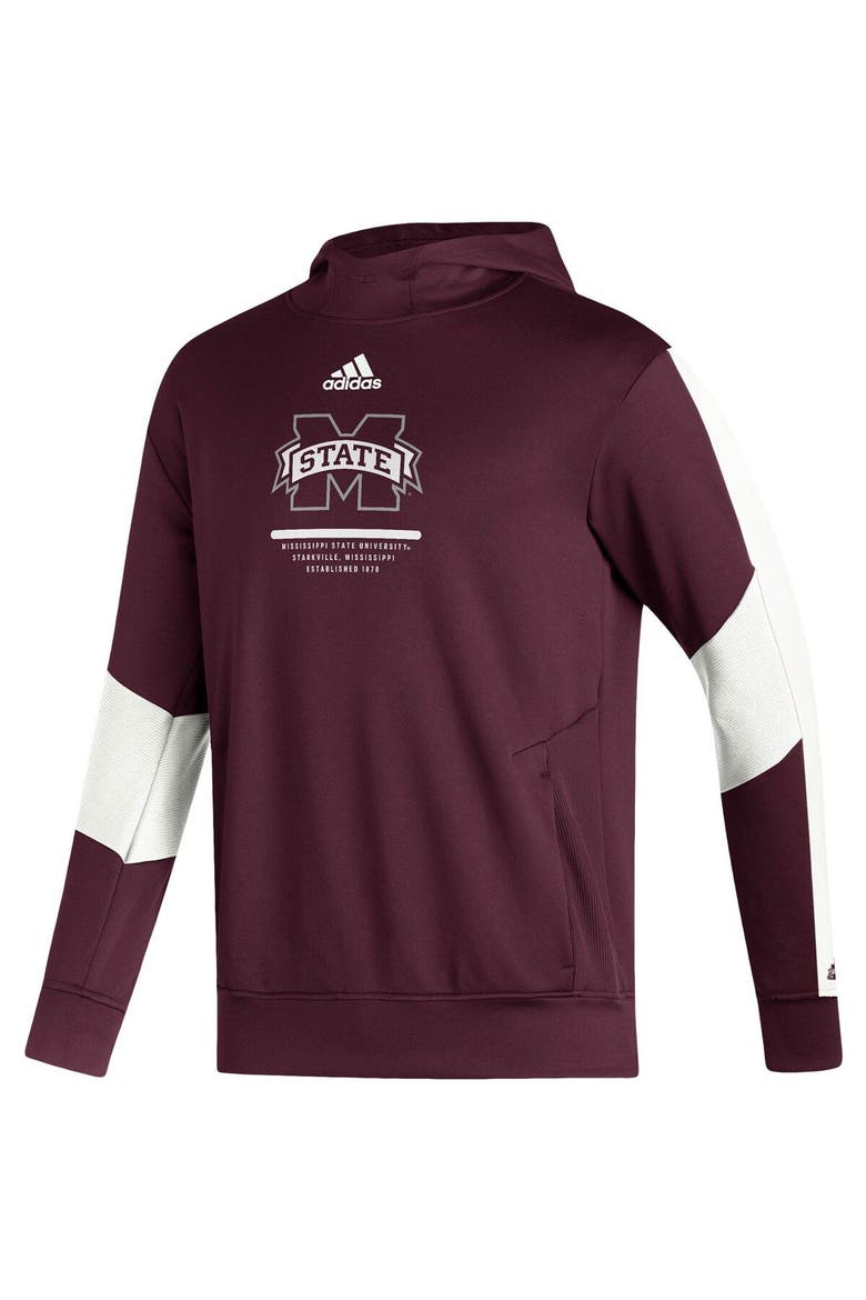 Men's adidas Maroon Mississippi State Bulldogs 2021 Sideline AEROREADY Hoodie, Alternate, color, MAROON