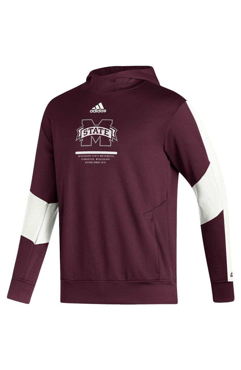 adidas Men's adidas Maroon Mississippi State Bulldogs 2021 Sideline AEROREADY Hoodie, Alternate, color, 