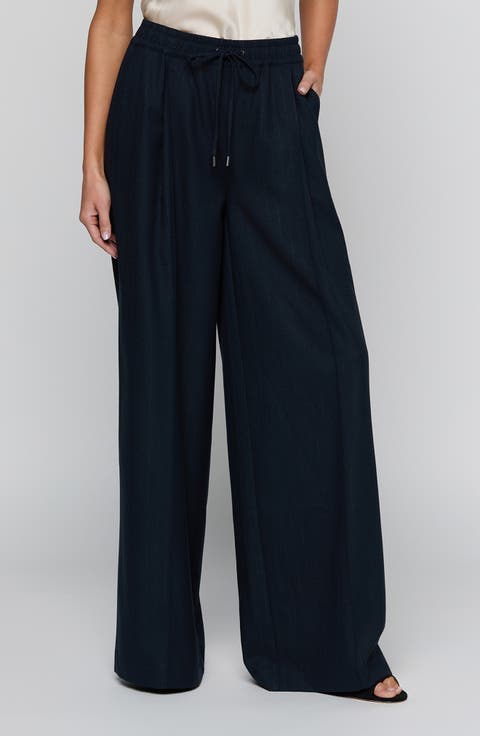 Connie Pinstripe Wide Leg Trousers