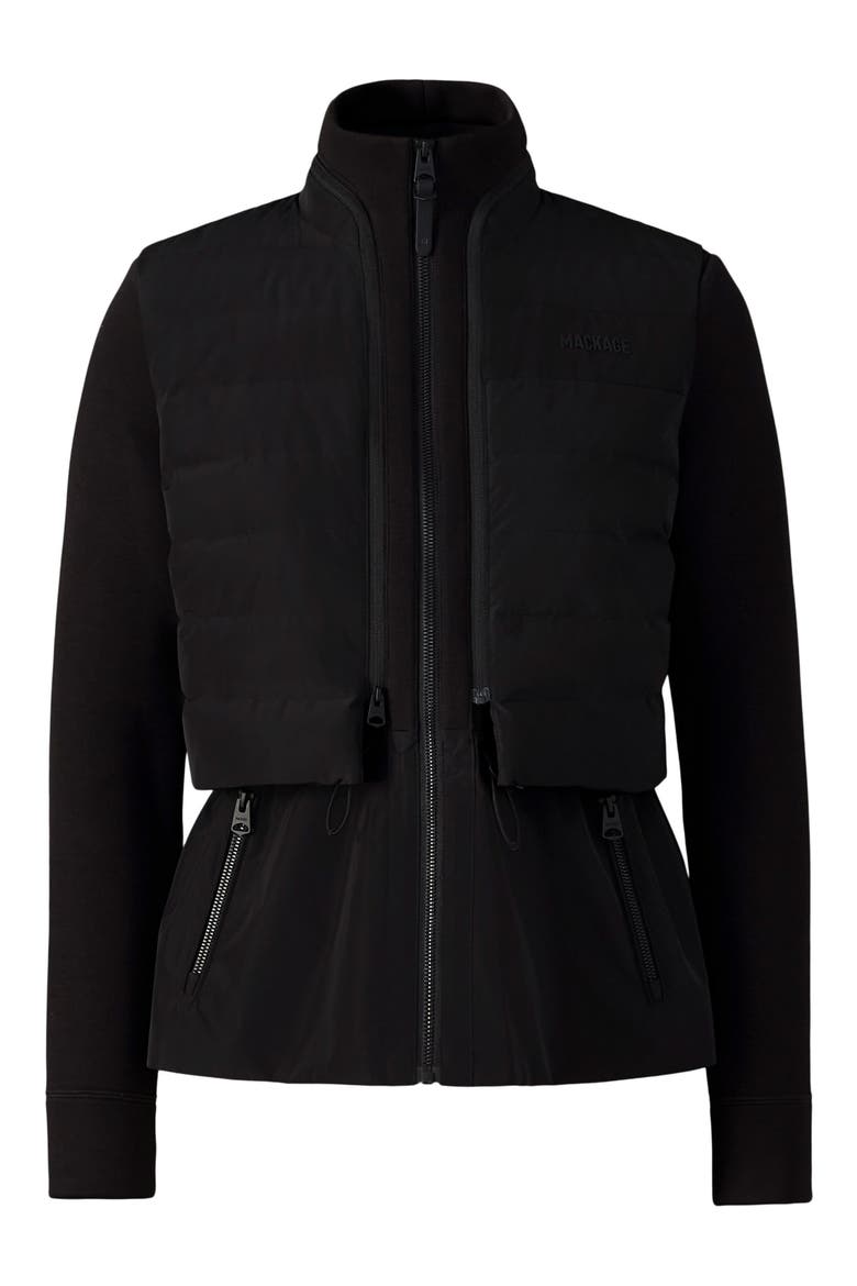 Priscilla 3-in-1 Hybrid Lightweight Jacket with Down Vest, Alternate, color, BLACK