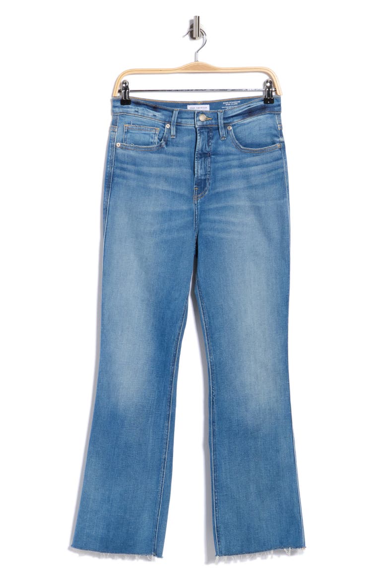 Soft-Tech Good Raw Hem Kick Flare Jeans, Main, color, INDIGO1026