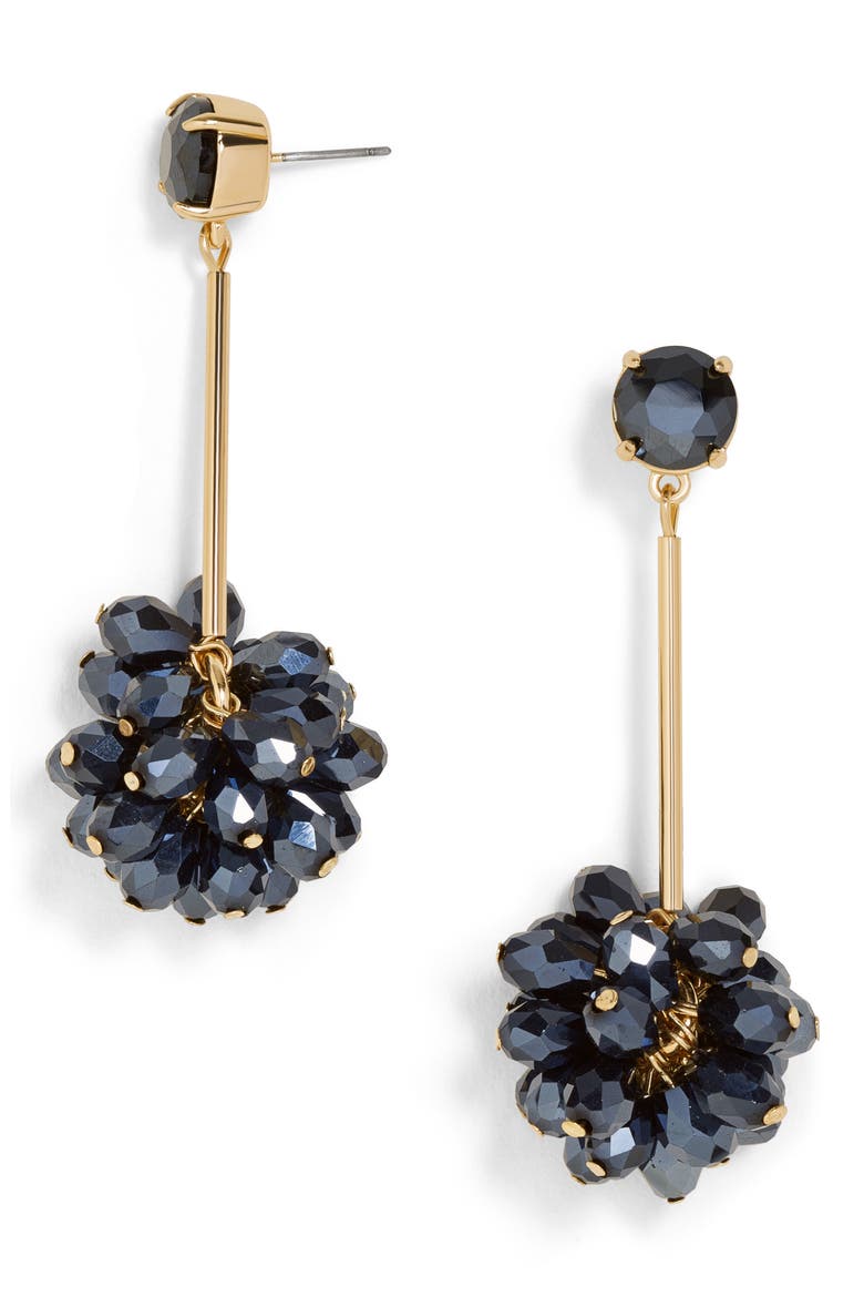 Noel Drop Earrings, Main, color, BLACK