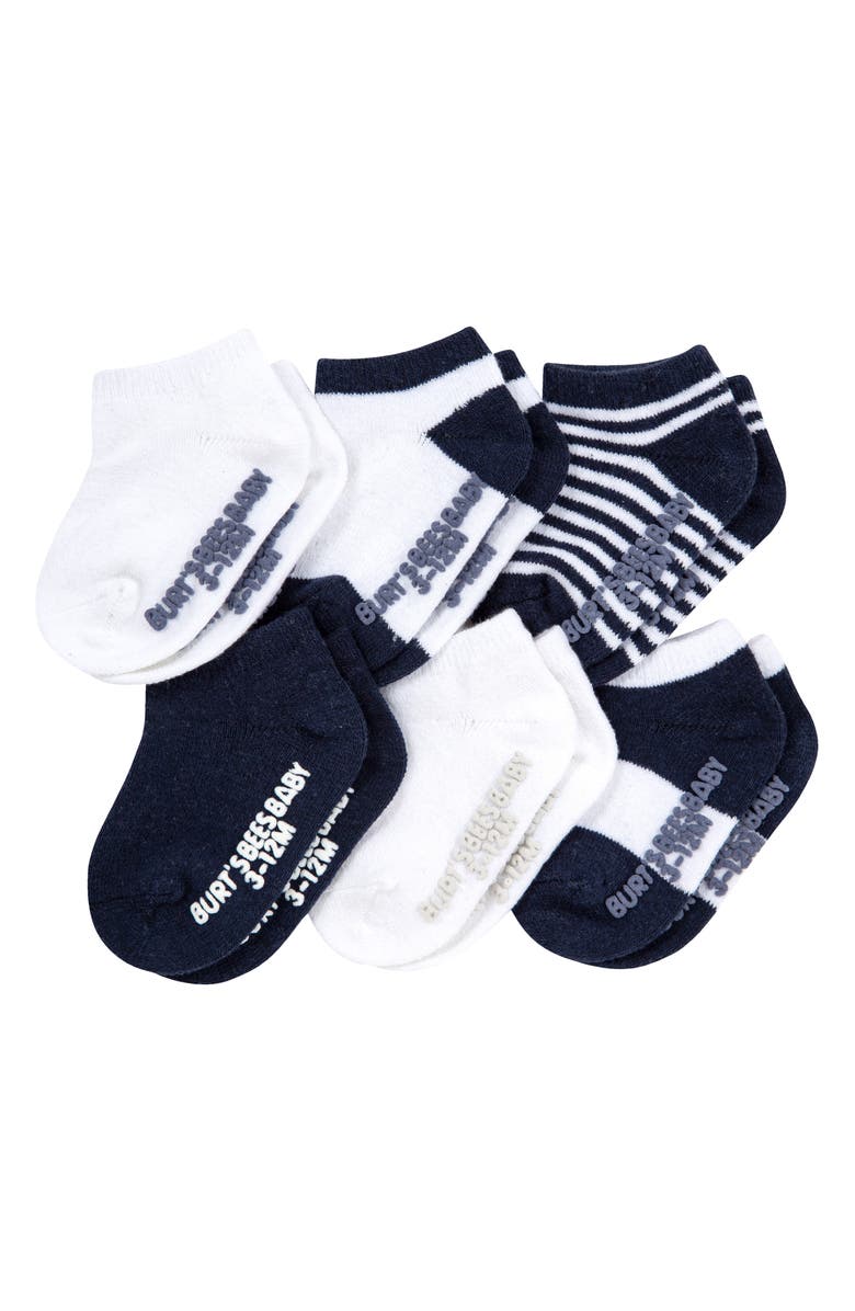 Burt's Bees Assorted 6-Pack Ankle Socks, Main, color, 