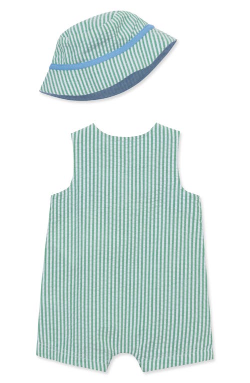 Little Me Baby Boys 2-pc. Cotton Golf Sunsuit & Bucket Hat Set In Green
