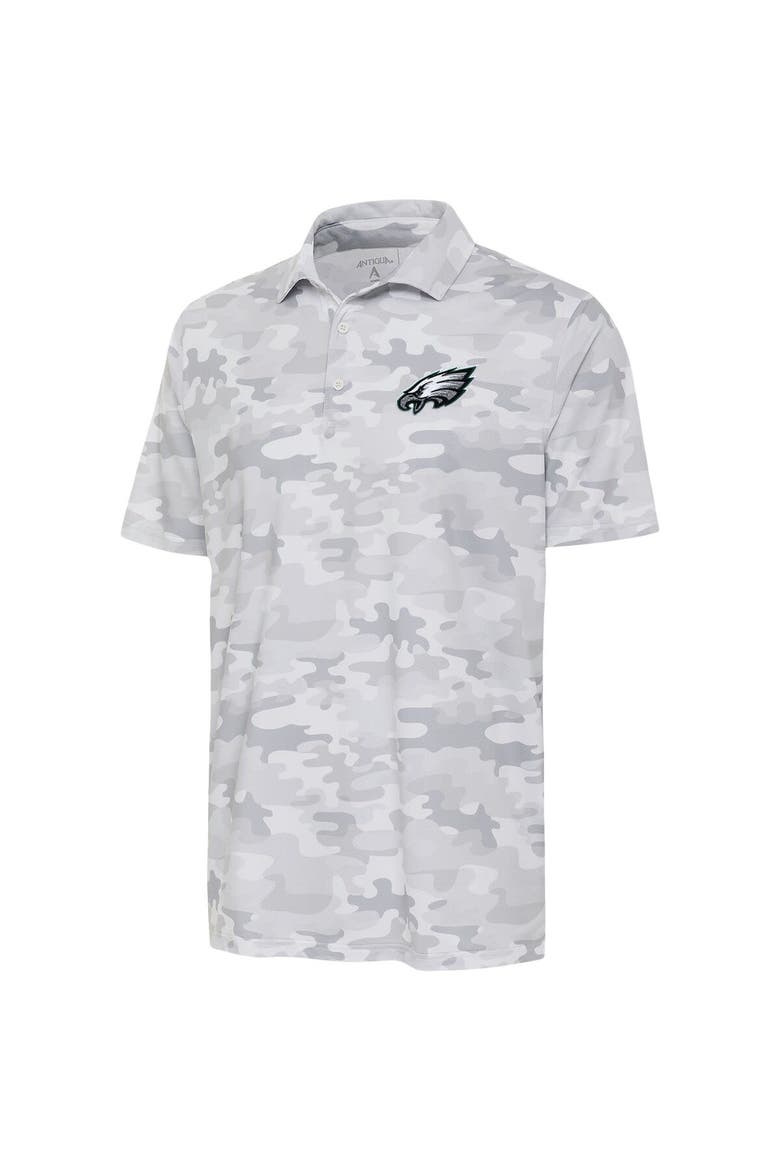 Men's Antigua White Philadelphia Eagles Collide Polo, Alternate, color, White