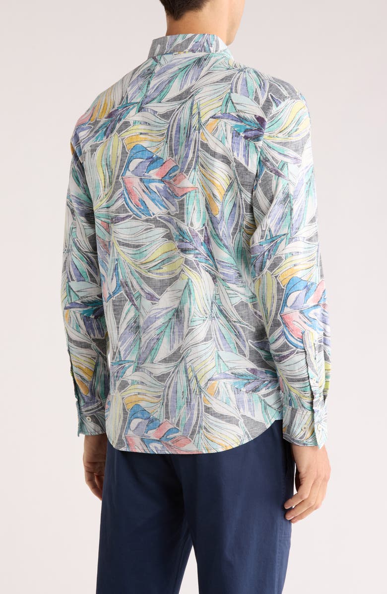 Tommy Bahama Barados Breeze Lux Vines Long Sleeve Button-Up Shirt, Alternate, color, Kohala Tea