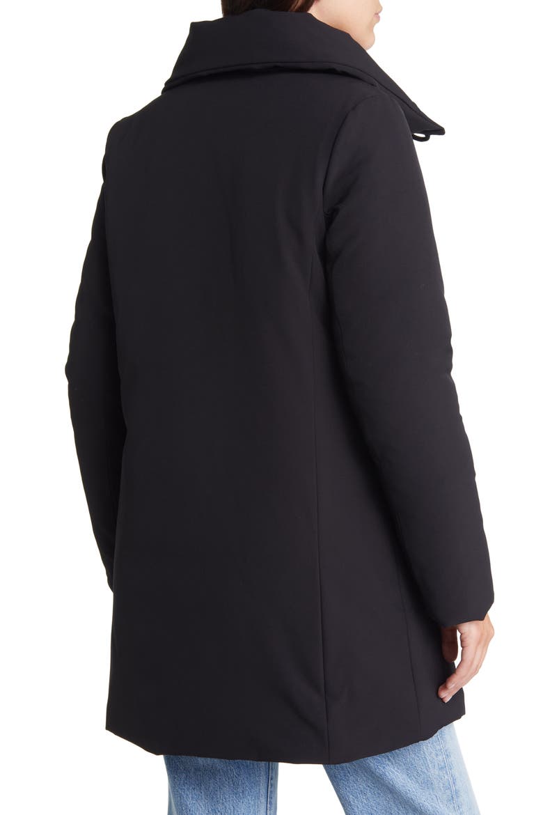 Asymmetric Zip Water Repellent Parka, Alternate, color, BLACK