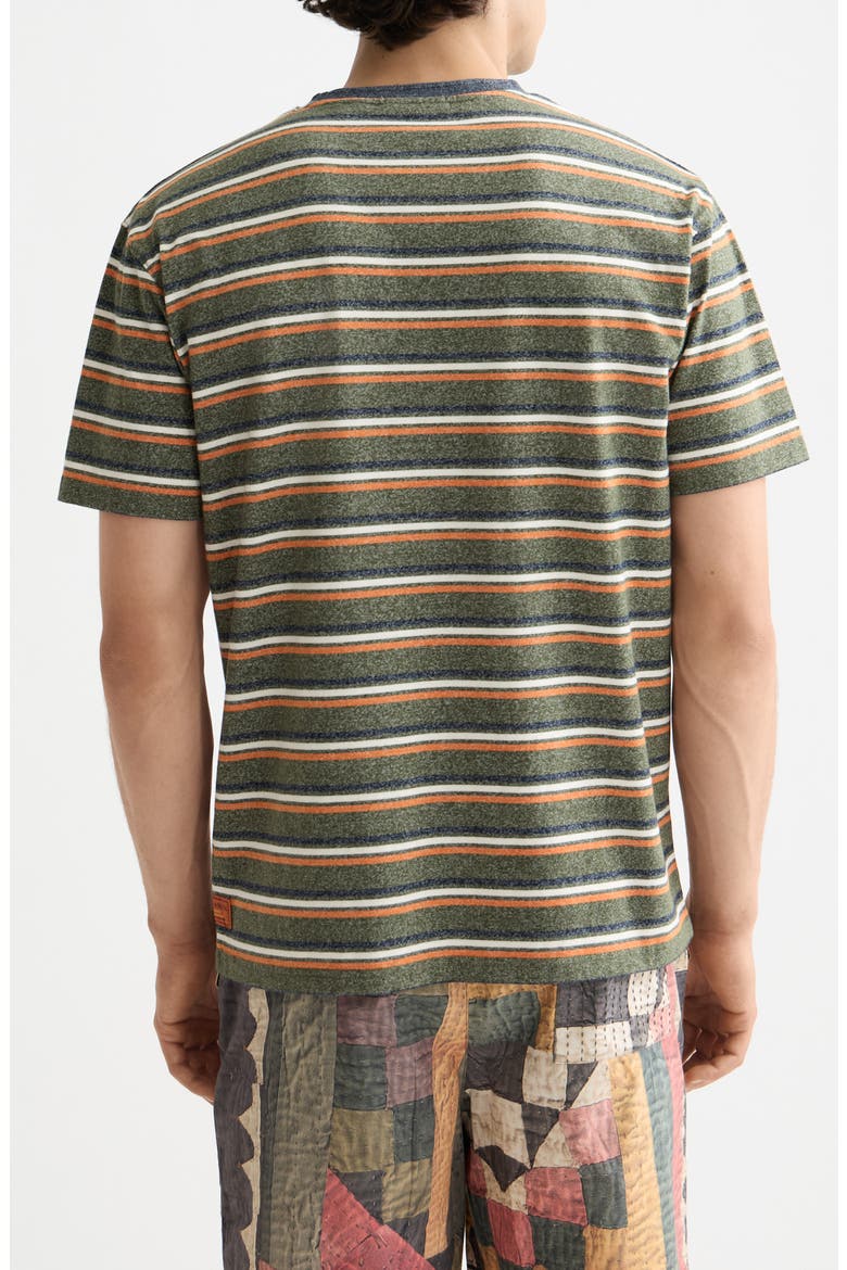 Relaxed Fit Stripe Pocket T-Shirt, Alternate, color, GREEN/ MULTI STRIPE