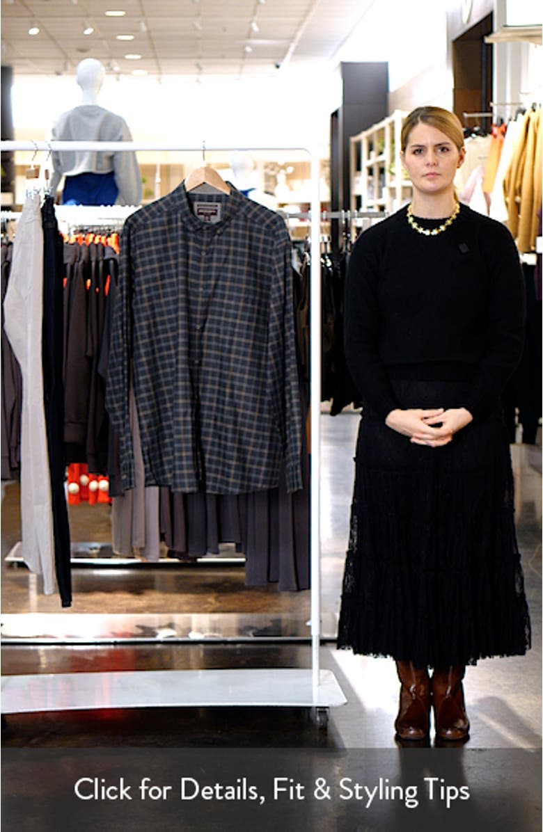 Plaid Heathered Cotton Button-Up Shirt, sales video thumbnail