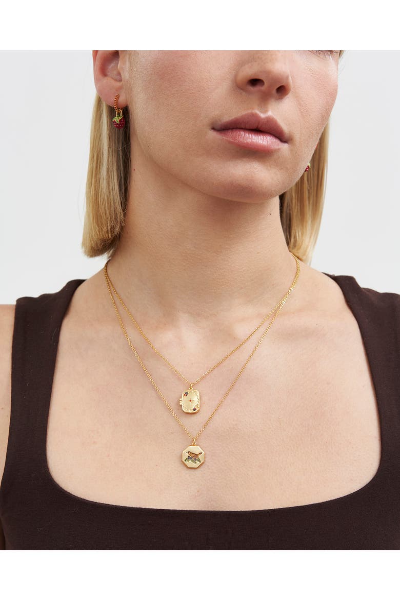 Wren & Blackberry Necklace, Alternate, color, Gold