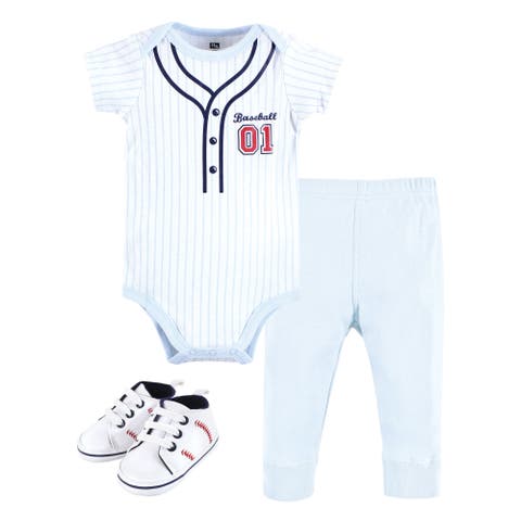 Cotton Bodysuit, Pant and Shoe Set (Baby)