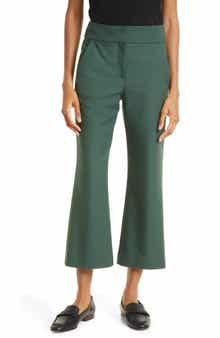 Veronica Beard Cormac High Waist Crop Flare Trousers