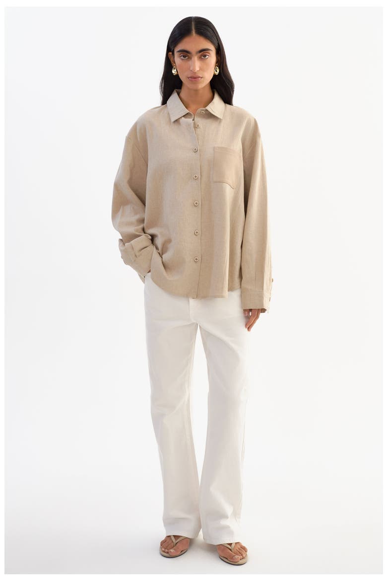 Ruby | Linen Shirt, Alternate, color, Beige