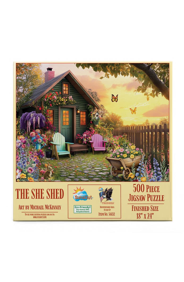 Sunsout The She Shed 500 piece Jigsaw Puzzle for Adults, Alternate, color, Multicolor