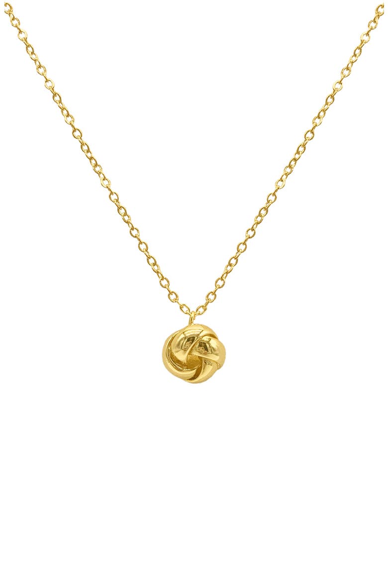 14K Gold Plated Twisted Knot Pendant Necklace, Alternate, color, YELLOW