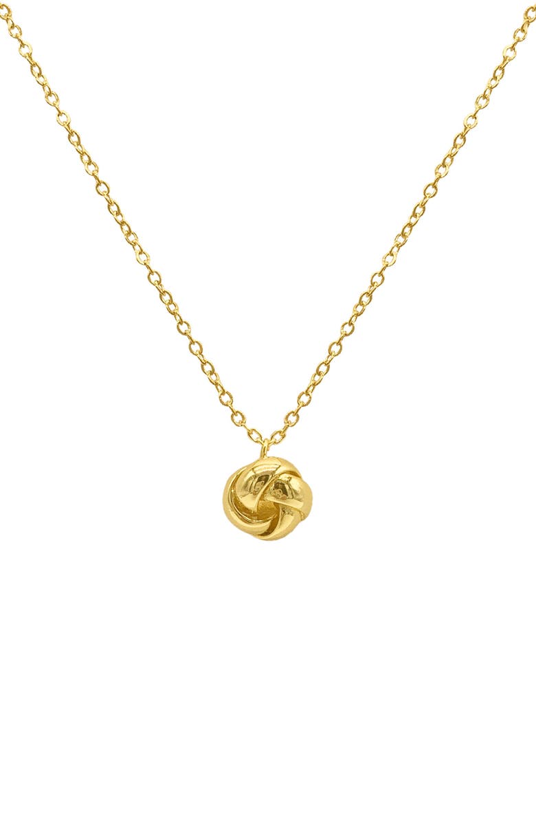 Adornia 14K Gold Plated Twisted Knot Pendant Necklace, Alternate, color, 