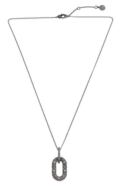 Pavé Crystal Pendant Necklace