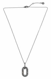 AllSaints Pavé Crystal Pendant Necklace