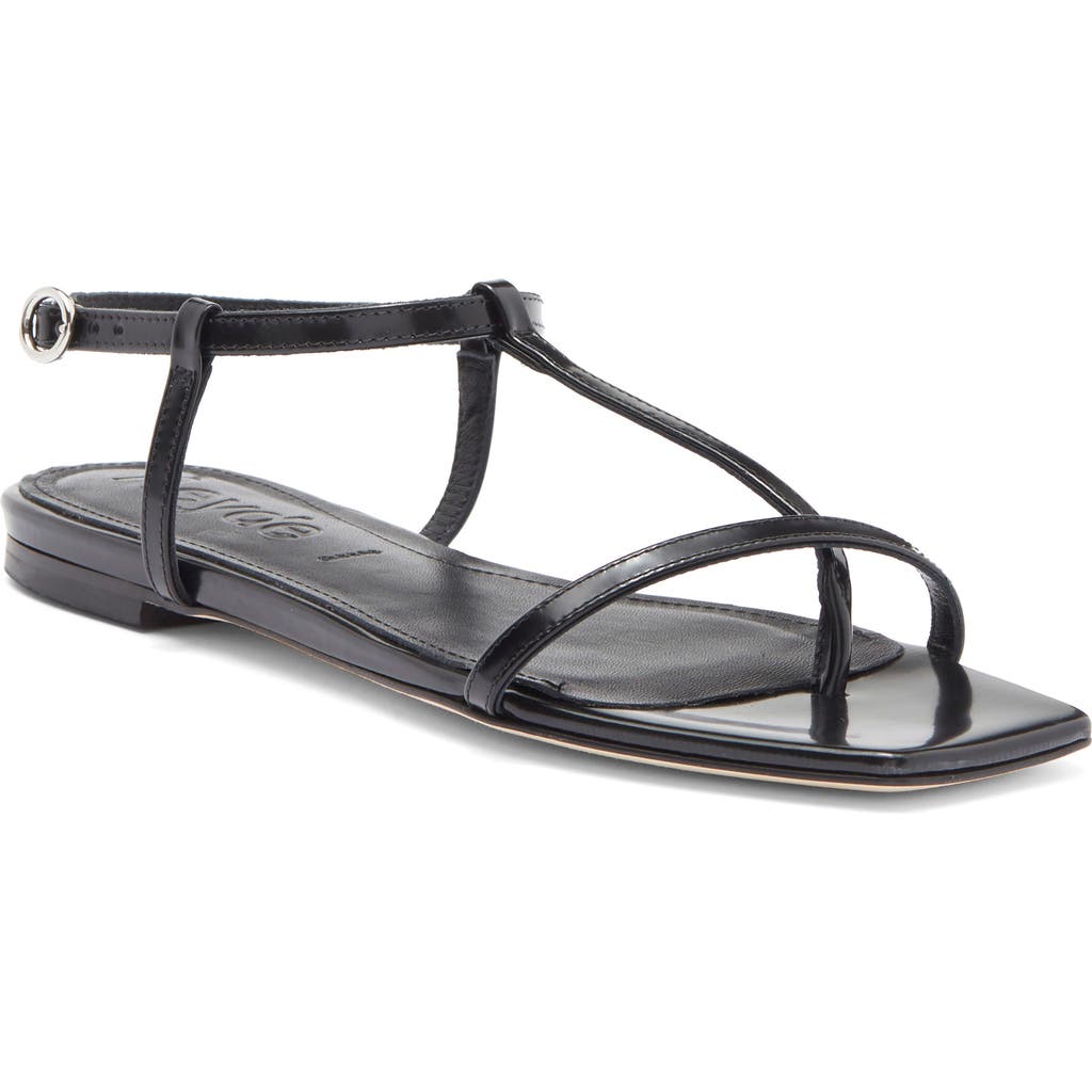 Aeyde Ella Leather Sandals In Black
