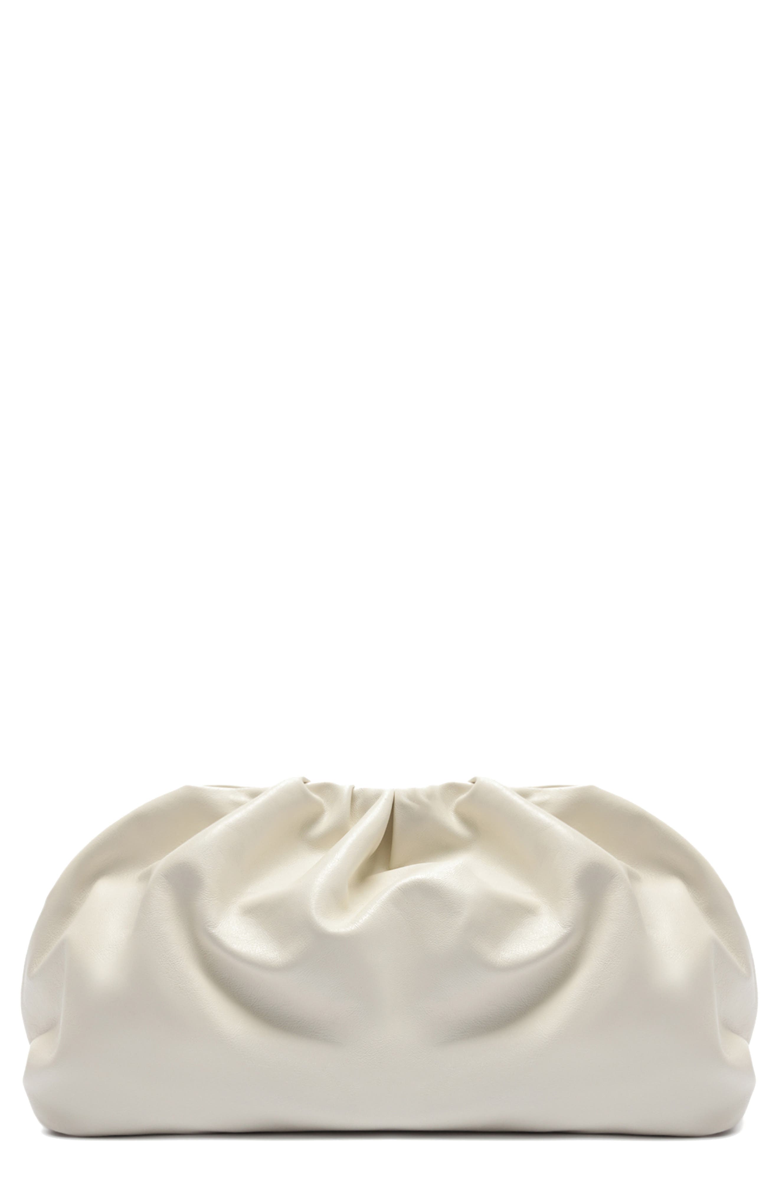 Arezzo Elizabeth Small Leather Clutch, Main, color, 