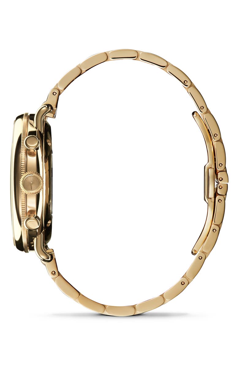 Shinola Canfield Bracelet Chronograph Watch, 43mm, Alternate, color, White