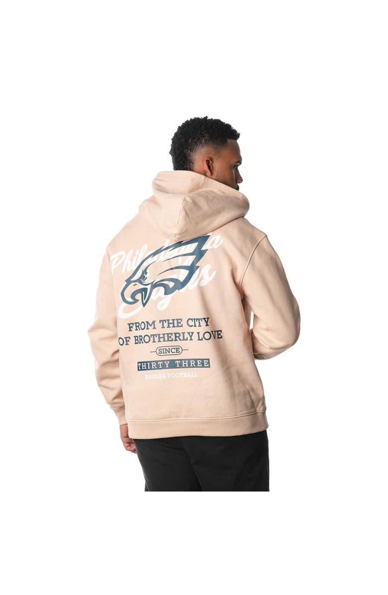 THE WILD COLLECTIVE Unisex The Wild Collective Cream Philadelphia Eagles Fleece Pullover Hoodie, Alternate, color, Cream