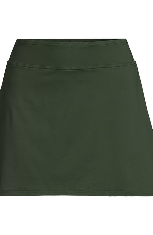 Lands' End Tummy Control Skirt Swim Bottoms In Rich Olive Green