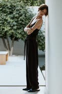H&M Tie-belt Barrel-leg Pants