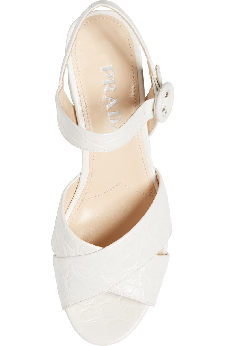 Prada Quarter Strap Platform Sandal, Alternate, color,