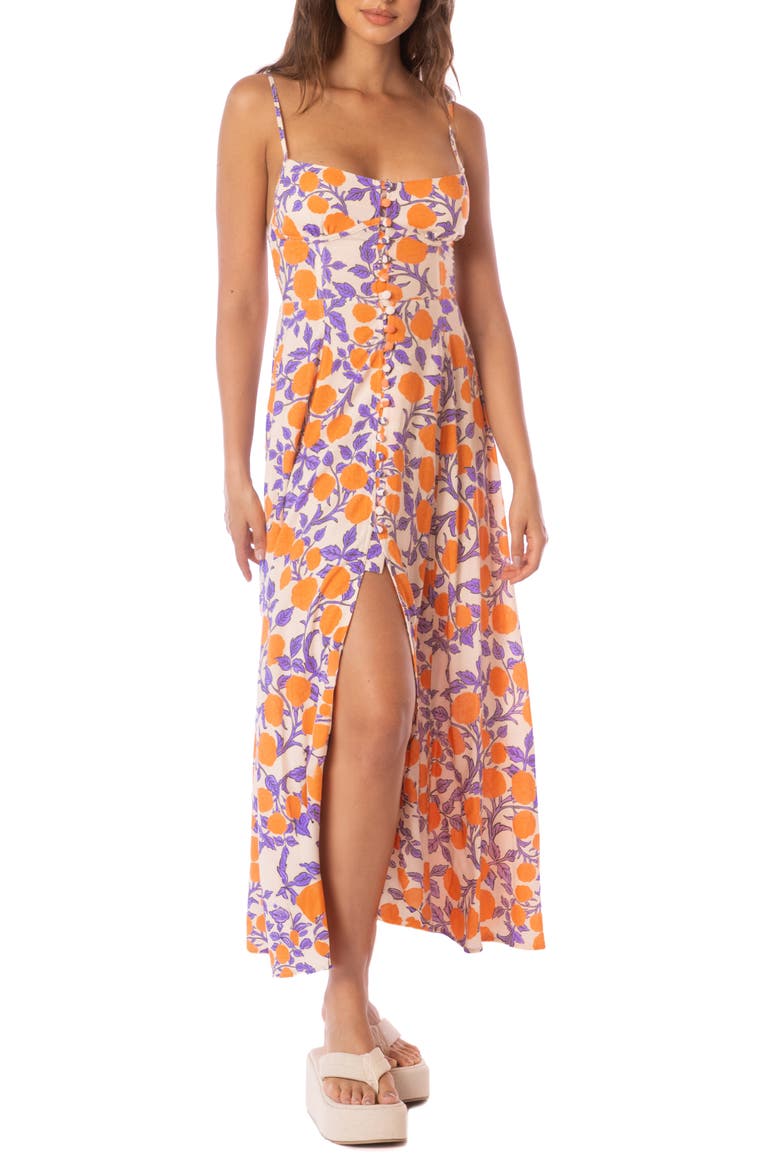 Sia Cover-Up Maxi Sundress, Main, color, OPEN WHITE