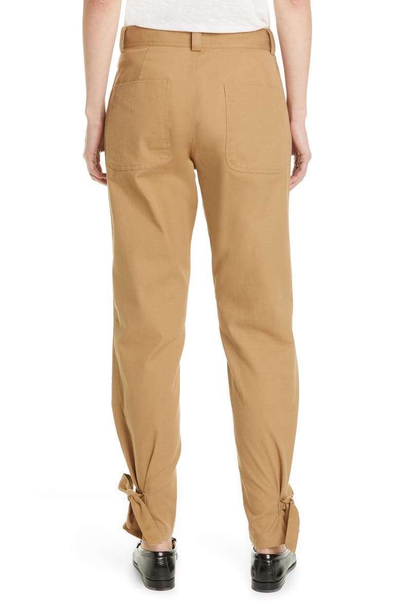 Darcy Cinch Ankle Twill Trousers, Alternate, color, BLONDE ON BLONDE