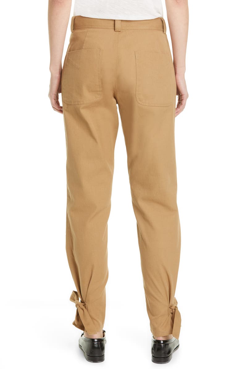 TRAVE Darcy Cinch Ankle Twill Trousers, Alternate, color, 