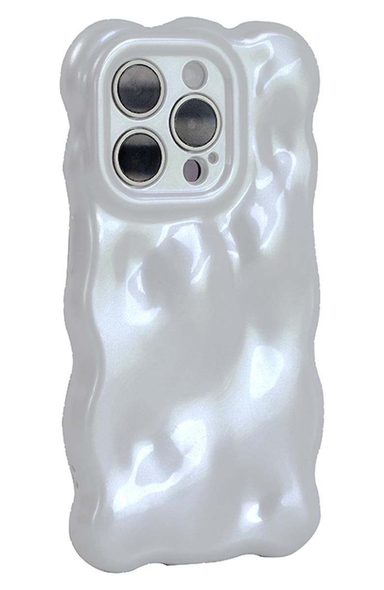 Auramma Pearly Bubbles iPhone 15 Pro Max Case, Alternate, color, White