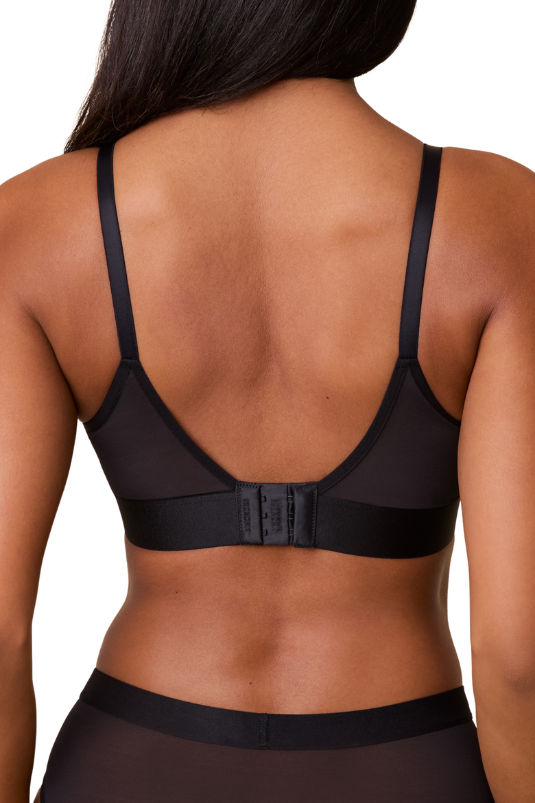 Comfort Mesh Triangle Bralette, Alternate, color, Black