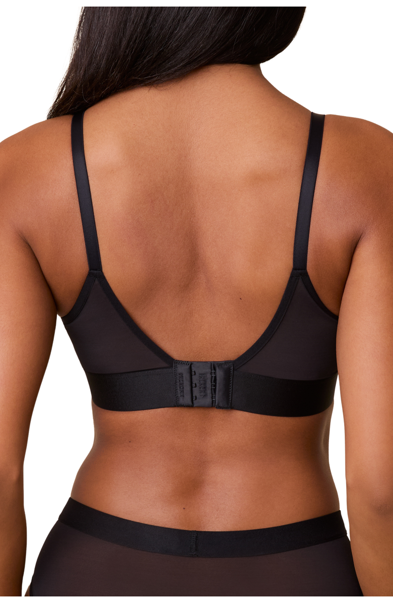 Harper Wilde Comfort Mesh Triangle Bralette, Alternate, color, Black