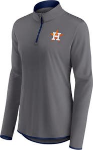 PROFILE Women's Profile Charcoal Houston Astros Plus Size Quarter-Zip Jacket
