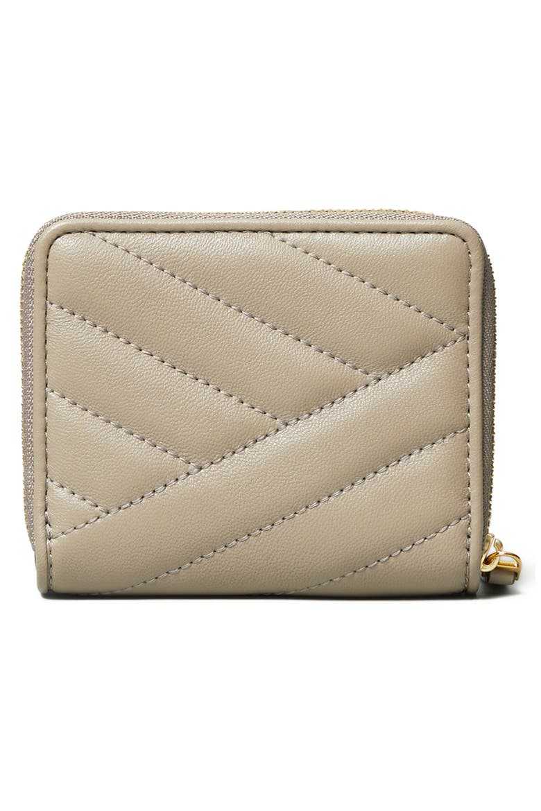 Kira Chevron Quilted Bifold Wallet, Alternate, color, GRAY HERON