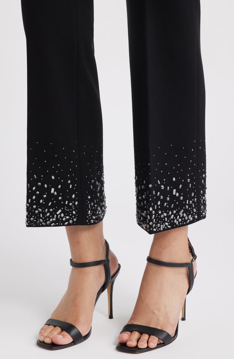 Anne Klein Crop Flare Pants, Alternate, color, Anne Black