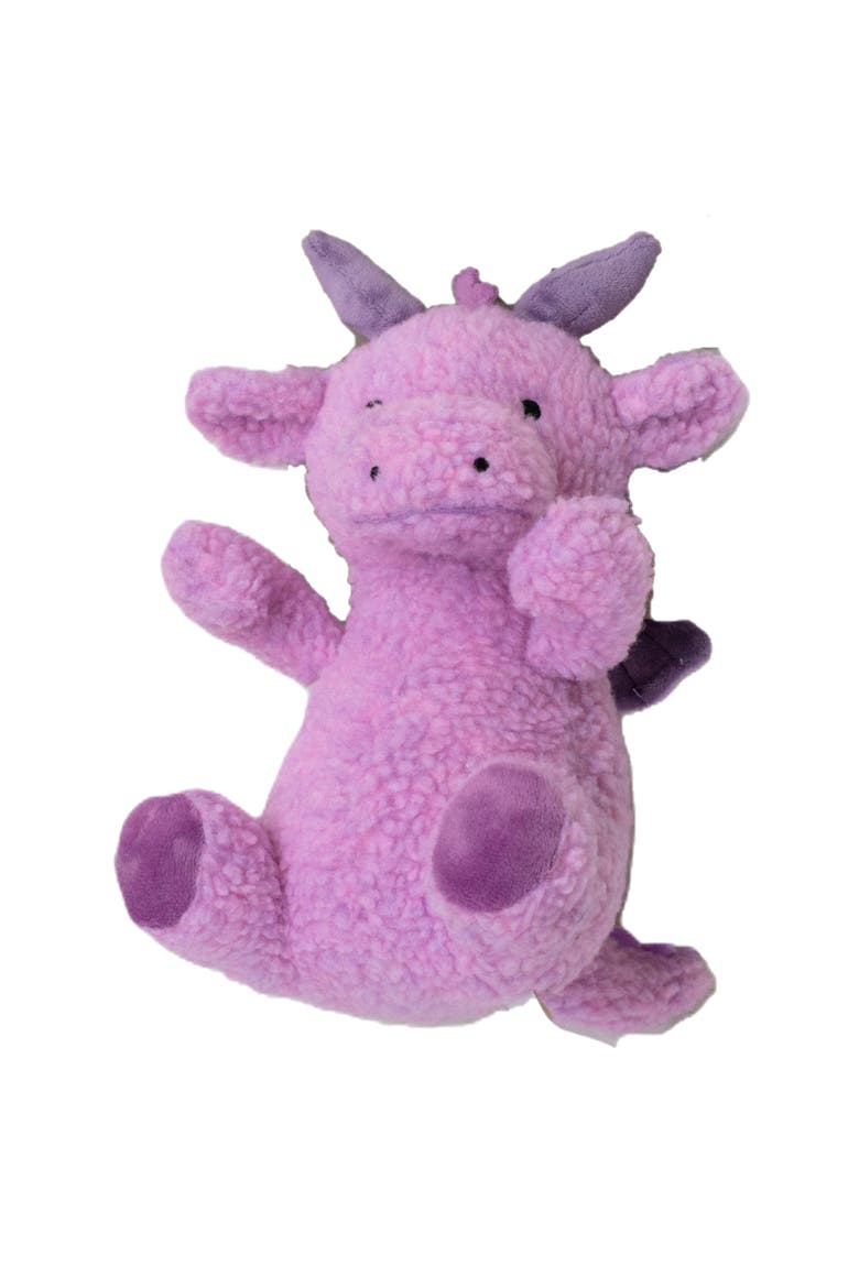 8" Dragon Squeak & Crinkle Plush Dog Toy, Alternate, color, Purple