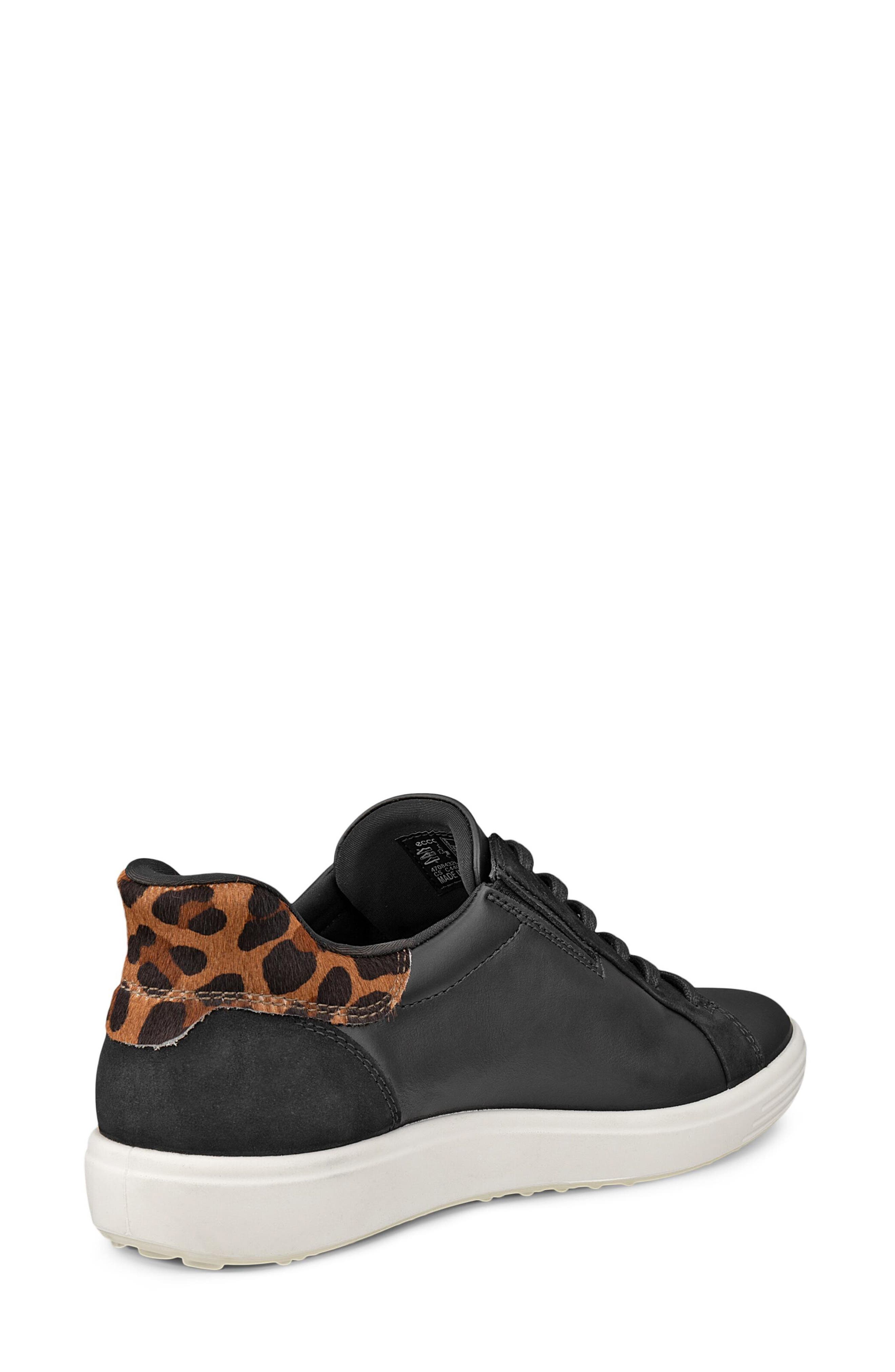 Soft 7 Sneaker, Alternate, color, BLACK/ LEOPARD